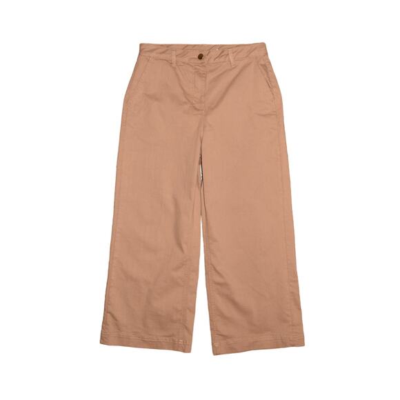 ALEX MARIE NEW $89 Hi-Rise Wide Leg‎ Cropped Stretch Denim Jean in Tan Size 8 - Picture 1 of 3